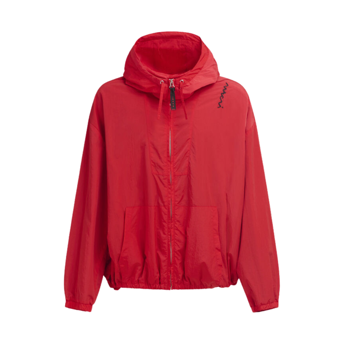 JUMU0179SU-UTP786-00R63 Marni Crinkled Nylon Hooded Jacket Red