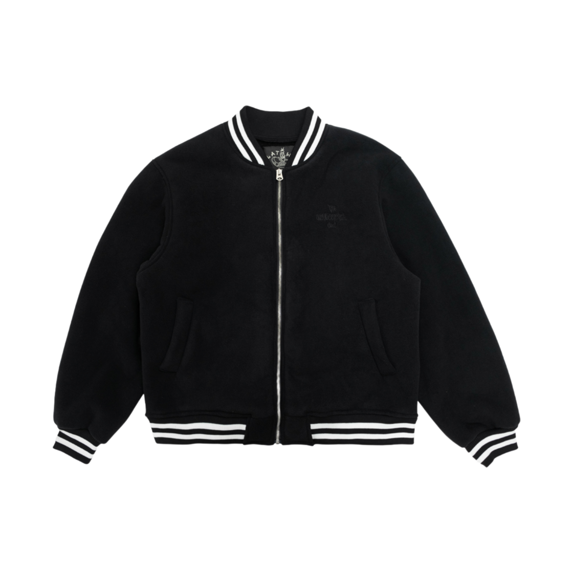 플랫웨이브 에코 플리스 바시티 자켓 블랙(Flatwave Ecco Fleece Varsity Jacket Black)