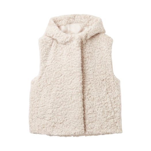1016435001 (W) COS Hooded Shearling Gilet Off White