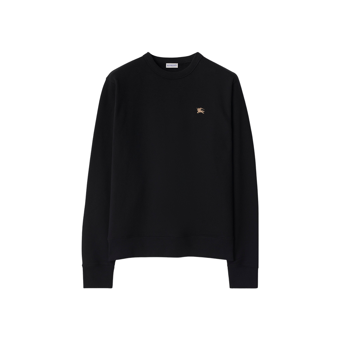 8111026 Burberry Knight Stamp Cotton Sweatshirt Black
