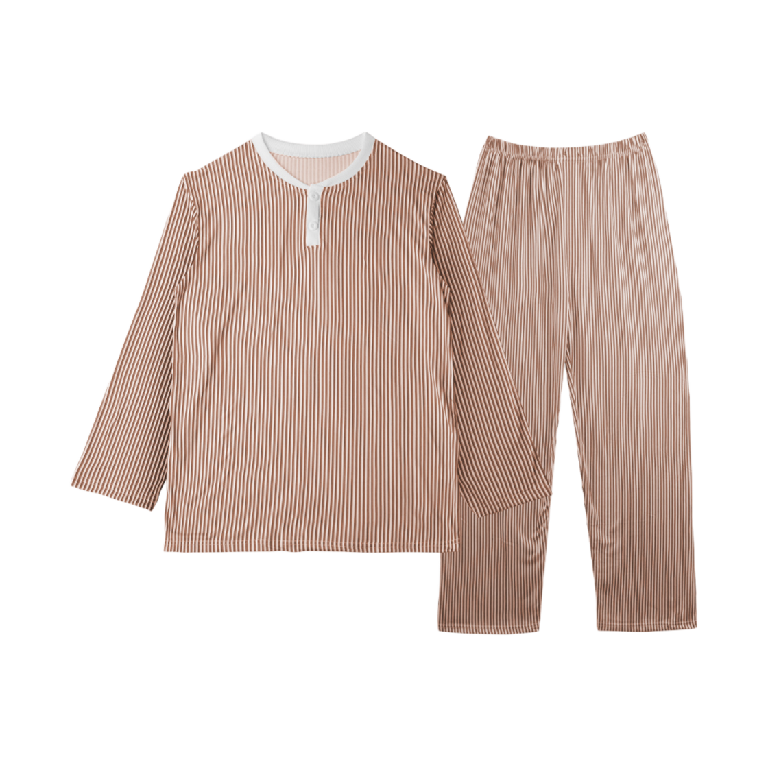 A-CLASSIC-RBR-U [3% 적립] Aone Unisex Peach Fleece Classic Line Round Pajama Set Brown