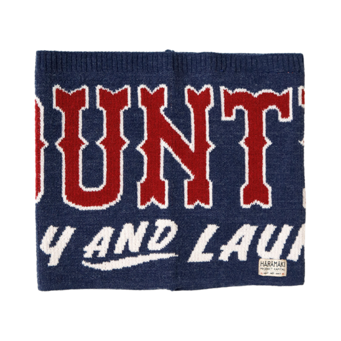 캐피탈 7G 울 블렌드 컨트리 패턴 하라마키 멀티 롤 네이비