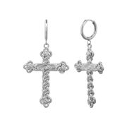 Sentiments No.474 Knot Cross Earring Silver
