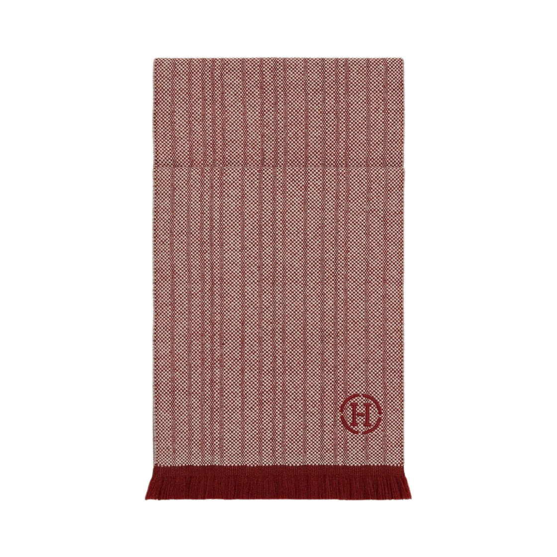 에르메스 파나마 레이 머플러 루즈 바스크 나뛰렐(Hermes Panama Rayee Muffler Rouge Basque Naturel) - 1