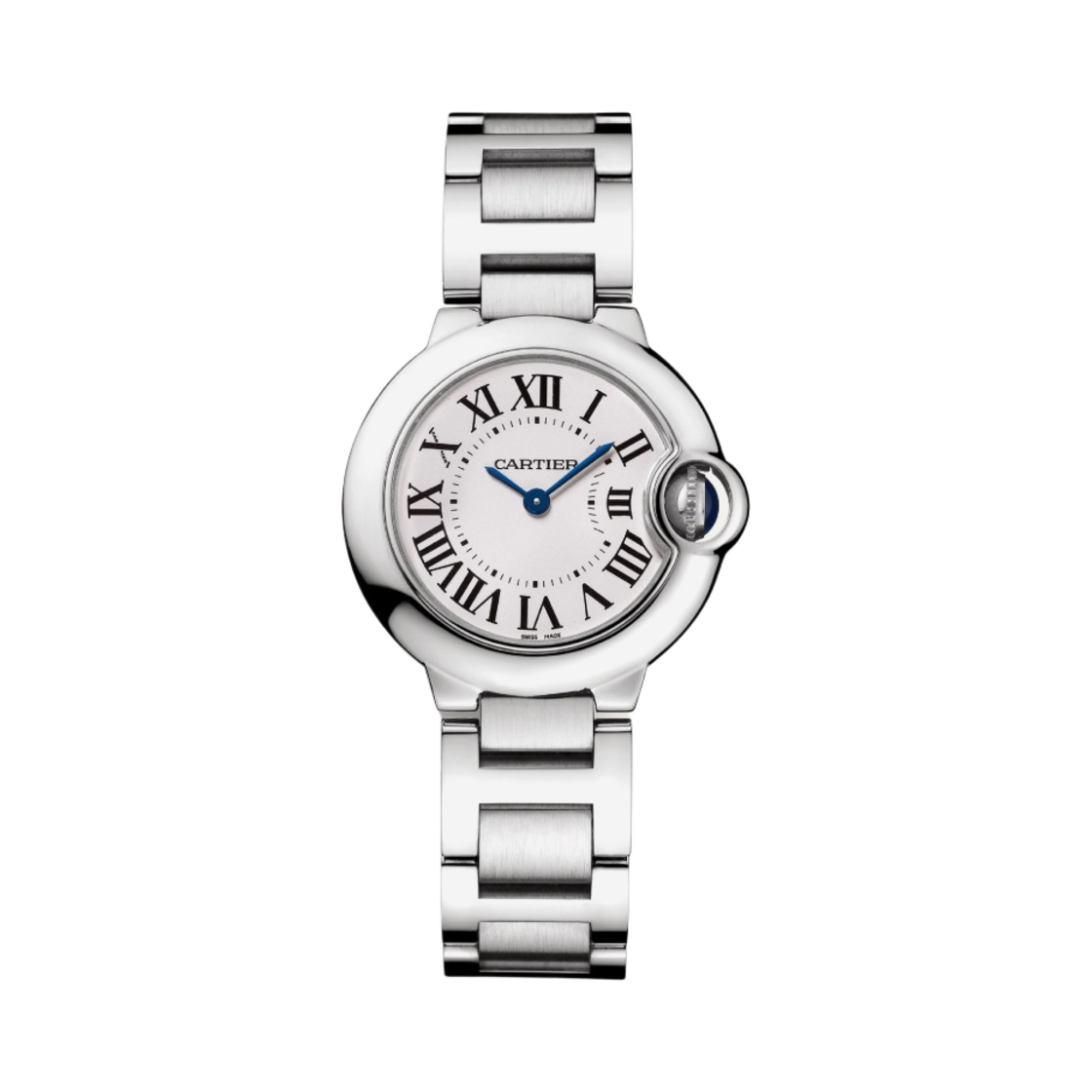 W69010Z4 Cartier Ballon Bleu Watch 28 Quartz Steel Bracelet Steel