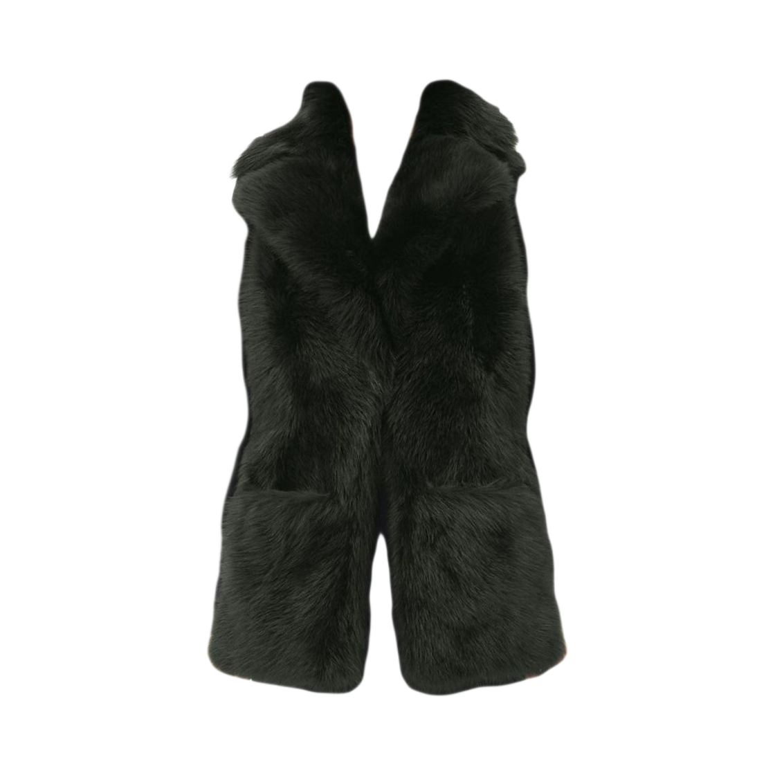 (W) 보테가 베네타 셔링 칼라 스카프 다크 그린((W) Bottega Veneta Shearling Collar Scarf Dark Green) - 1