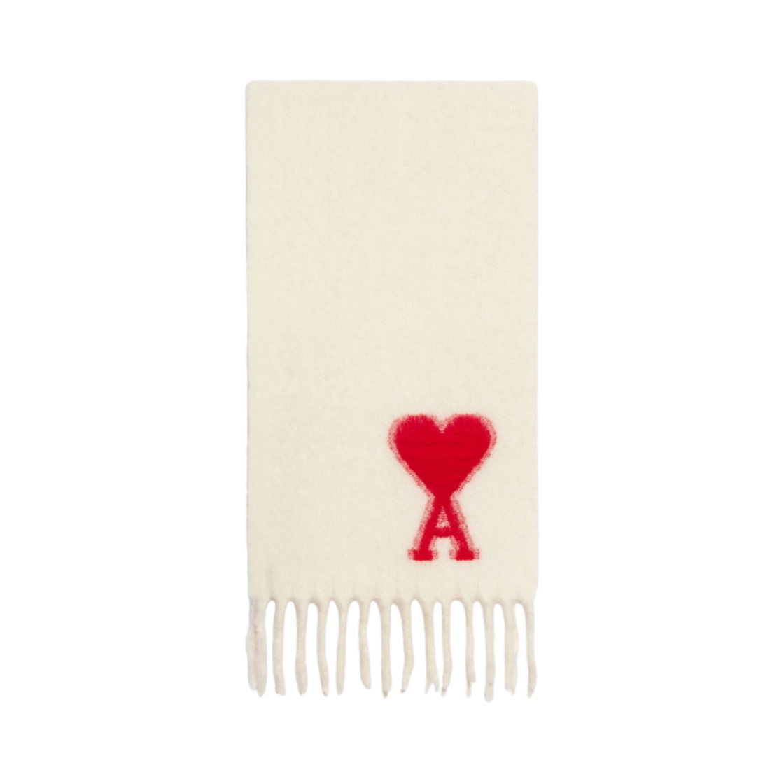 아미 오버사이즈 하트 로고 머플러 오프 화이트(AMI de Coeur Oversize Muffler Off White)