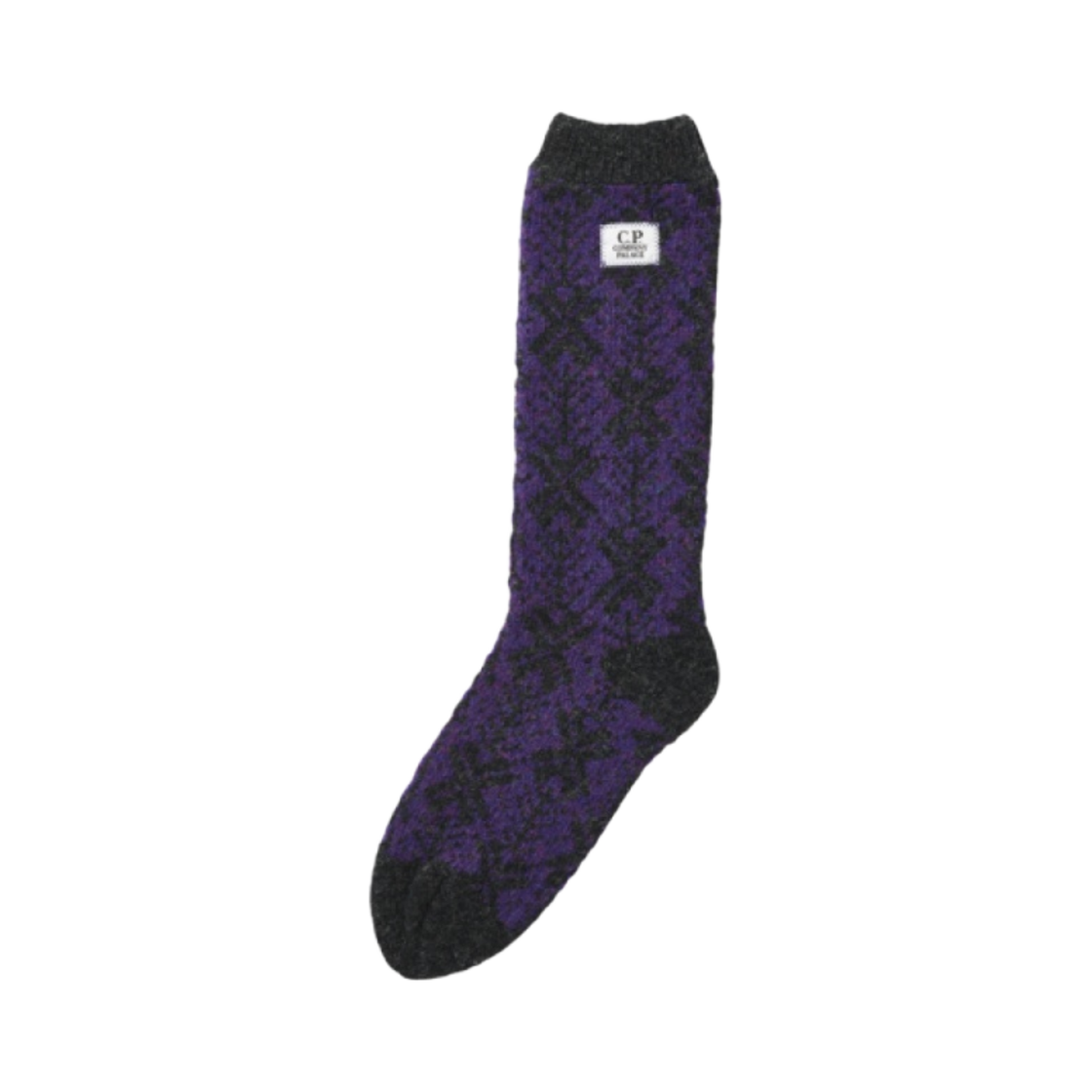 팔라스 x C.P. 컴퍼니 램스울 삭스 퍼플 - 22FW(Palace x C.P. Company Lambswool Socks Purple - 22FW) - 1