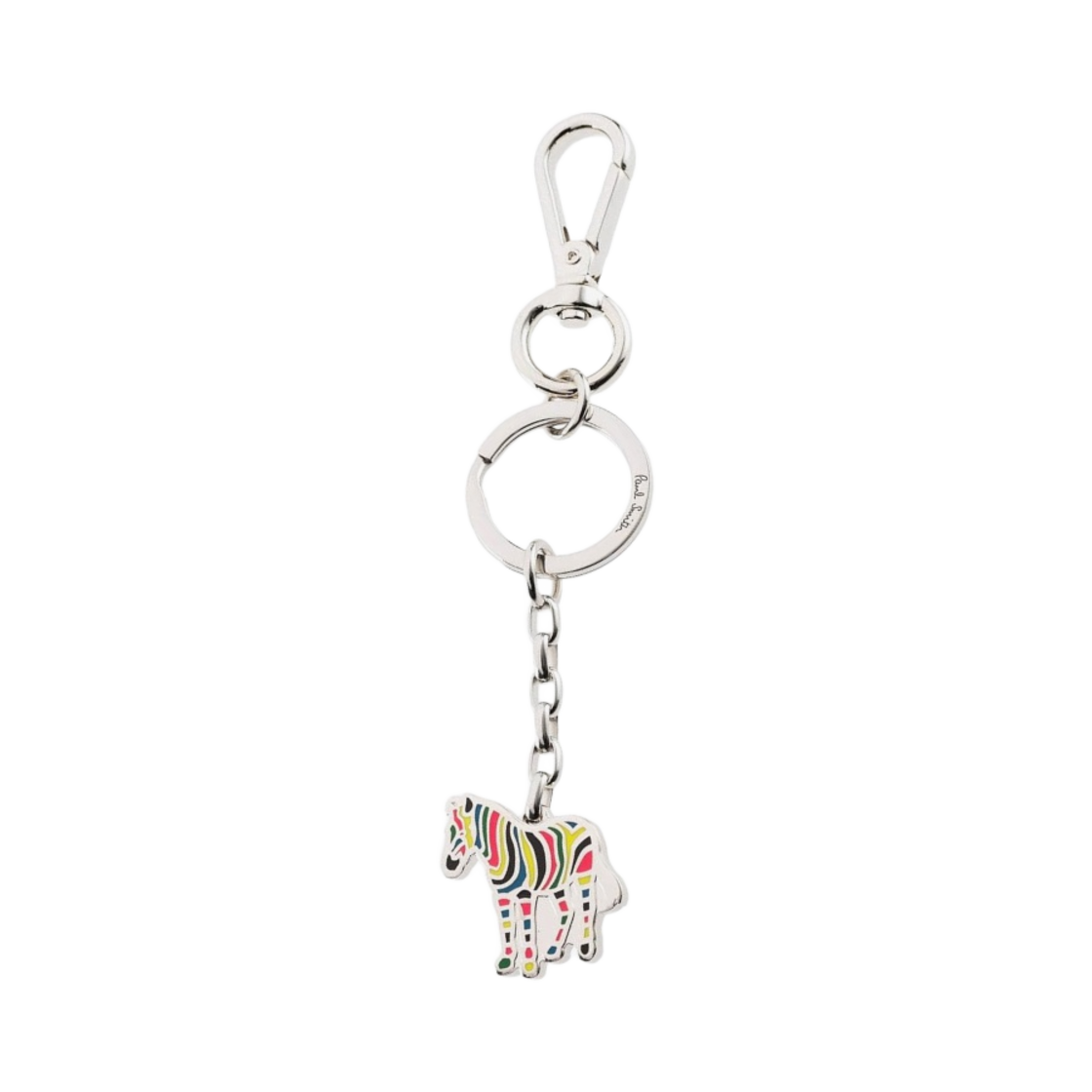 M1A-KEYR-AZEBRA-97 Paul Smith Multicolored Zebra Keyring Silver