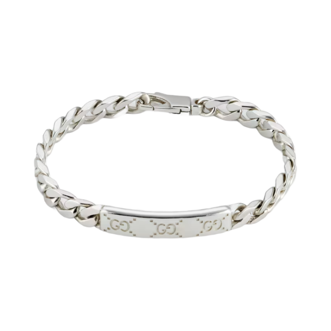 814851-J8400-8106 Gucci GG Tag Signature Bracelet 925 Sterling Silver
