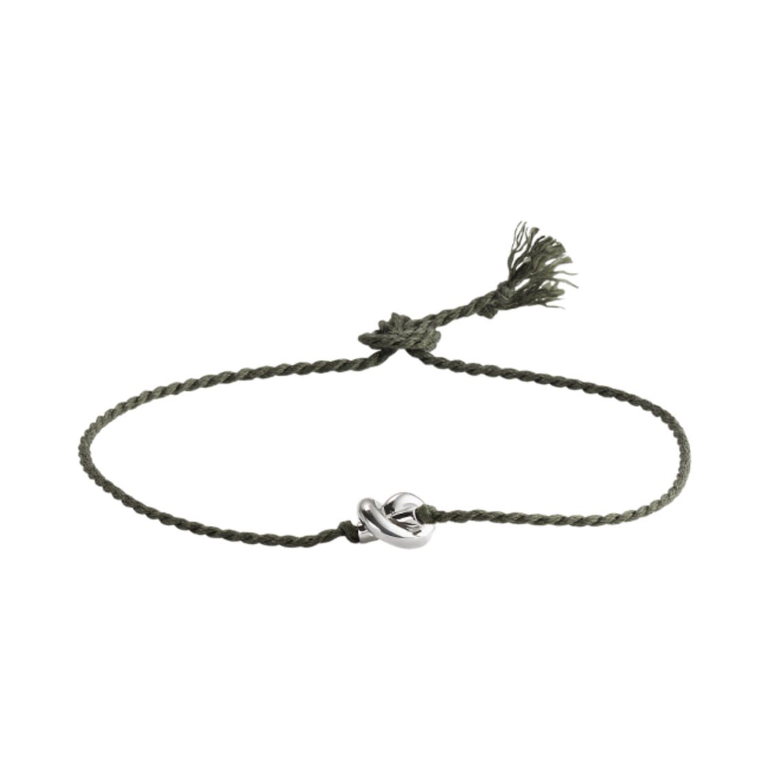 보테가 베네타 프렌드쉽 실크 브레이슬릿 실버 알지(Bottega Veneta Friendship Silk Bracelet Silver Algae)