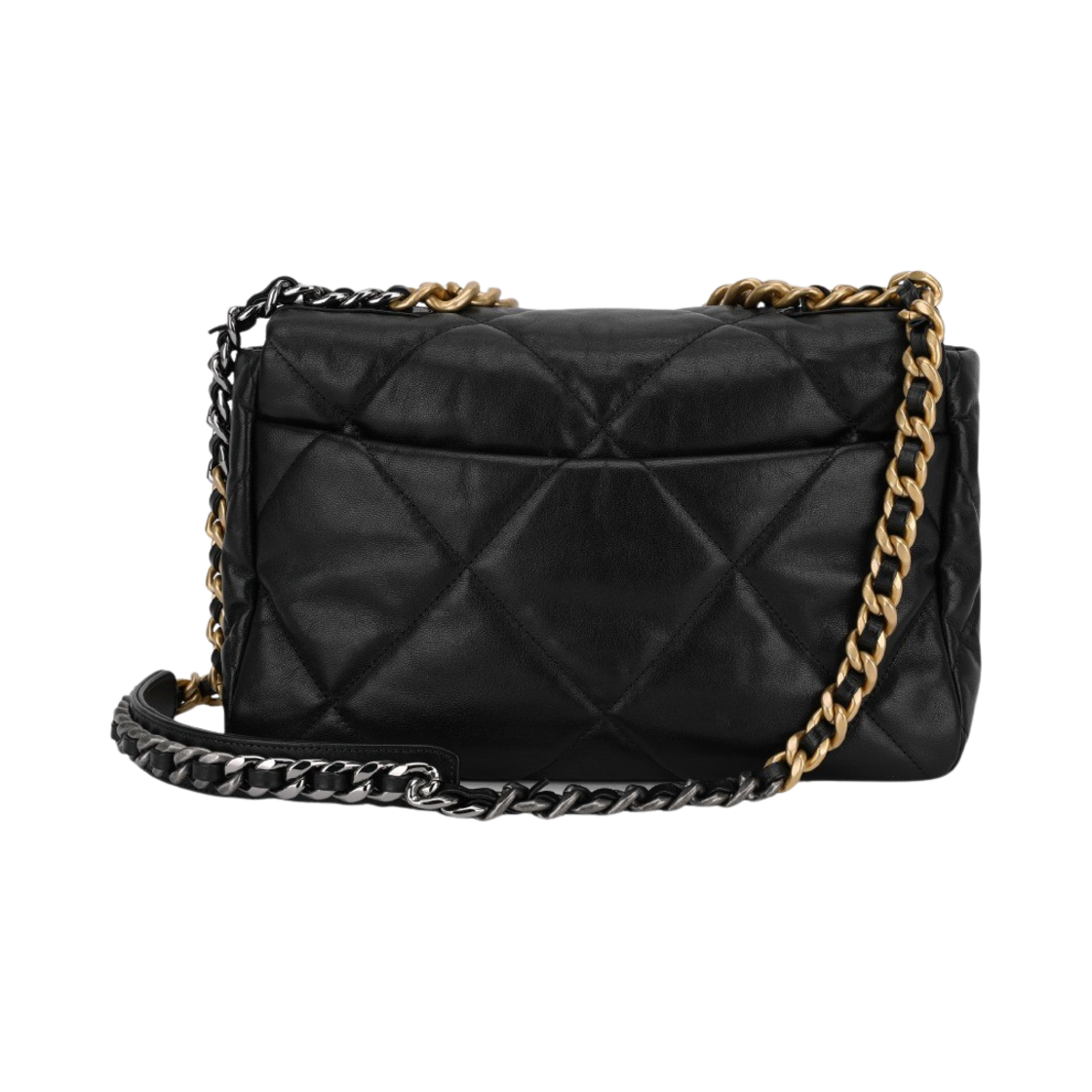 샤넬 19 라지 핸드백 고트스킨 & 골드 메탈 블랙(Chanel Large 19 Handbag Goatskin & Gold Black) - 2