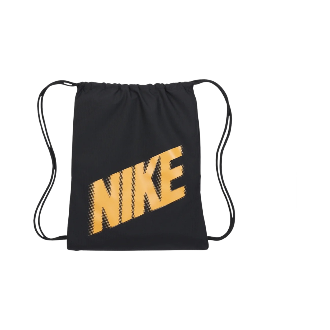 (키즈) 나이키 그래픽 드로우스트링백 12L 블랙 비비드 오렌지((Kids) Nike Graphic Drawstring Bag 12L Black Vivid Orange) - 1