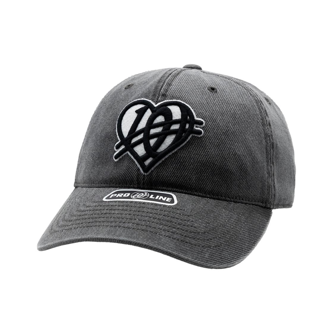 위얼드월드 하트로고 피그먼트 볼캡 블랙(Weird World Heart Logo Pigment Ball Cap Black)