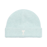 AMI de Coeur Cloudy Wool Beanie Aquamarine Ivory