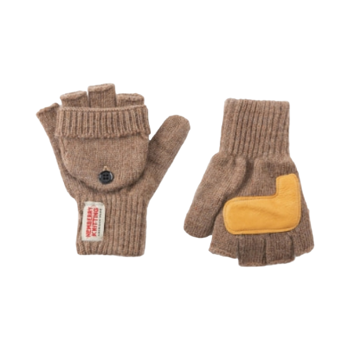 뉴베리니팅 디어스킨 글로밋 글러브 초콜릿(Newberry Knitting Deerskin Glomitt Gloves Chocolate)