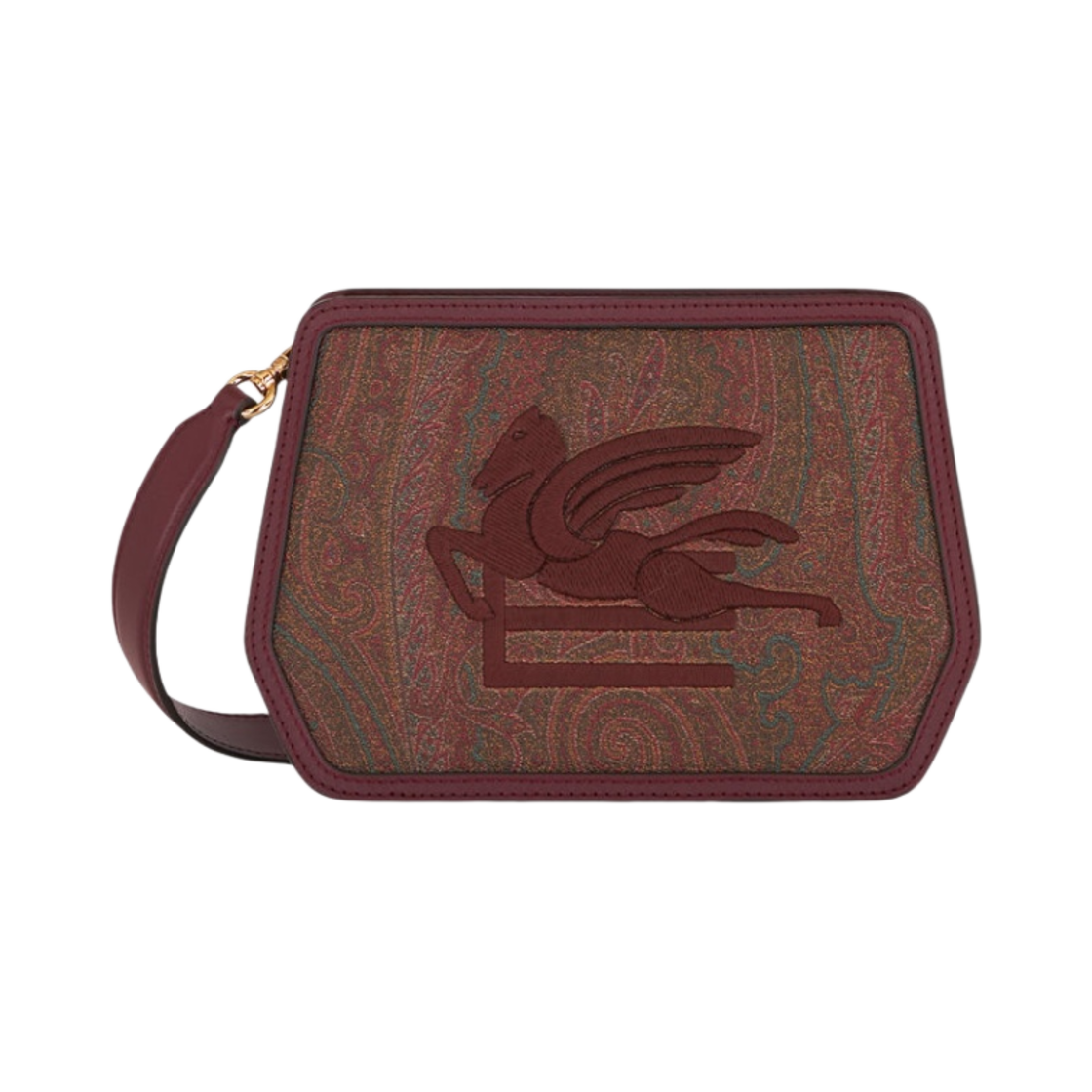 232P1P0517110030001 Etro Essential Paisley Cross Bag Burgundy