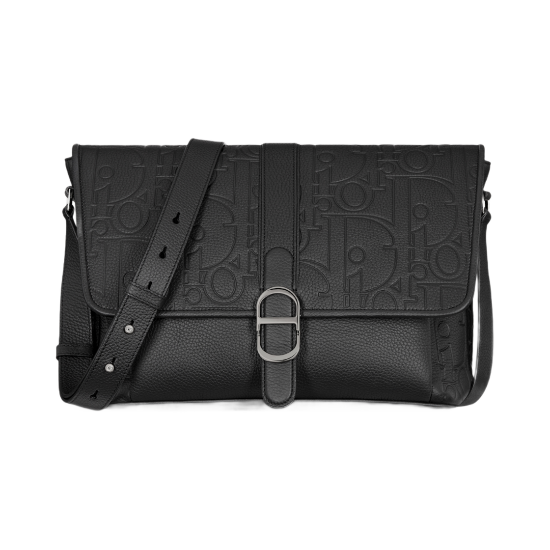 디올 라지 디올 데일리 메신저 백 플랩 디올 그래비티 레더 앤 그레인드 카프스킨 블랙(Dior Large Dior Daily Messenger Bag with Flap Dior Gravity Leather and Grained Calfskin Black) - 1