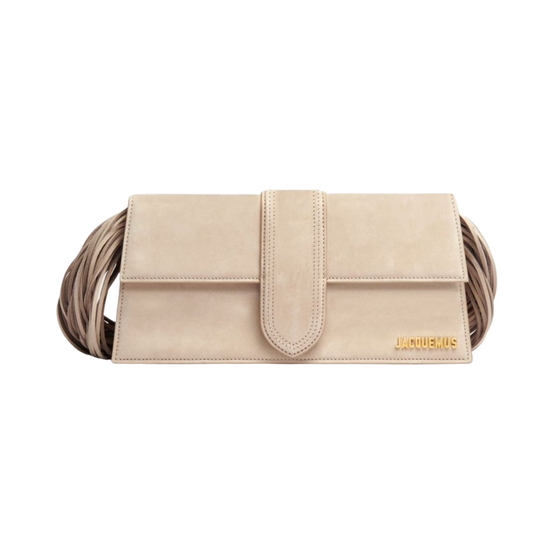 자크뮈스 르 밤비노 롱 피시우 스트랜드 스트랩 플랩 백 다크 베이지(Jacquemus Le Bambino Long Ficiu Strand Strap Flap Bag Dark Beige) - 1