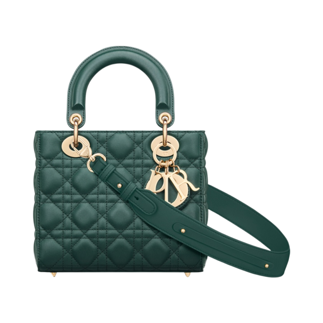 디올 스몰 레이디 백 마이 ABC디올 까나쥬 램스킨 딥 그린(Dior Small Lady Bag My ABCDior Cannage Lambskin Deep Green) - 1