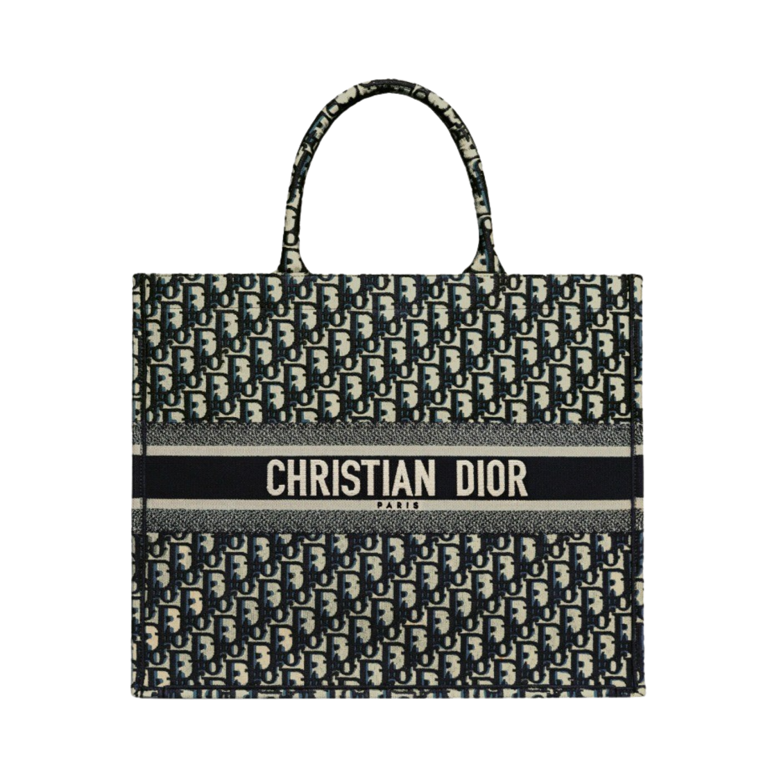 M1286ZRIW-M928/828 Dior Large Book Tote Blue Dior Oblique Embroidery