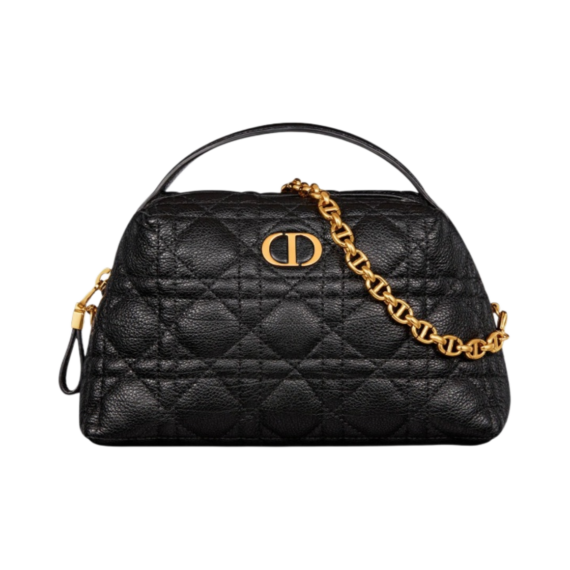 디올 카로 D 코시 미니백 블랙 서플 까나쥬 카프스킨(Dior Caro D Cosy Mini Bag Black Supple Cannage Calfskin) - 1