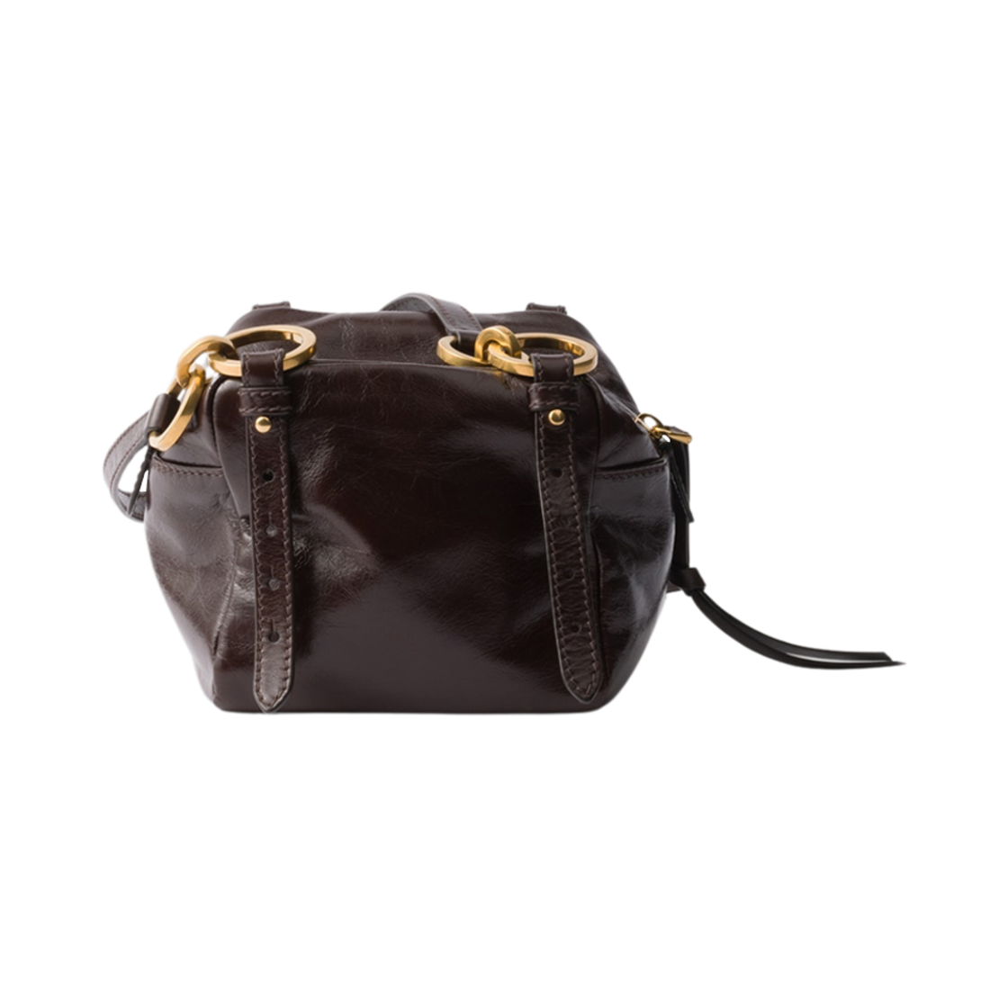 프라다 댕글 레더 탑 핸들 미니백 다크 브라운(Prada Dangle Leather Top-Handle Mini-Bag Dark Brown) - 2