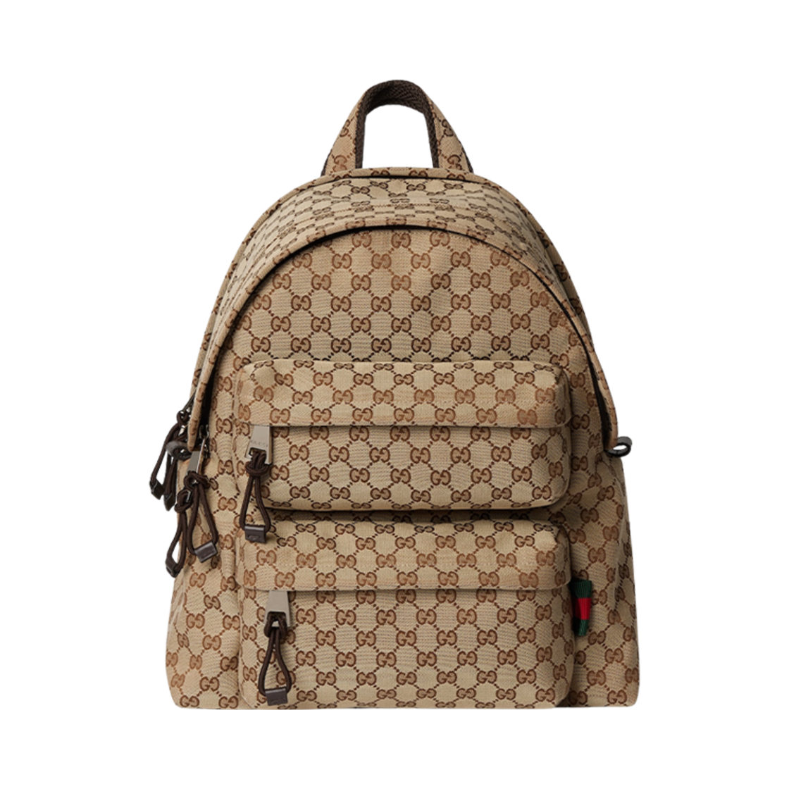 800265-FADSC-9852 Gucci Medium Backpack with Gucci Logo Beige Ebony