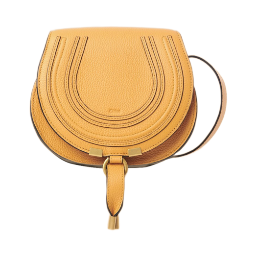 Chloe Marcie Small Saddle Bag Tan Apricot