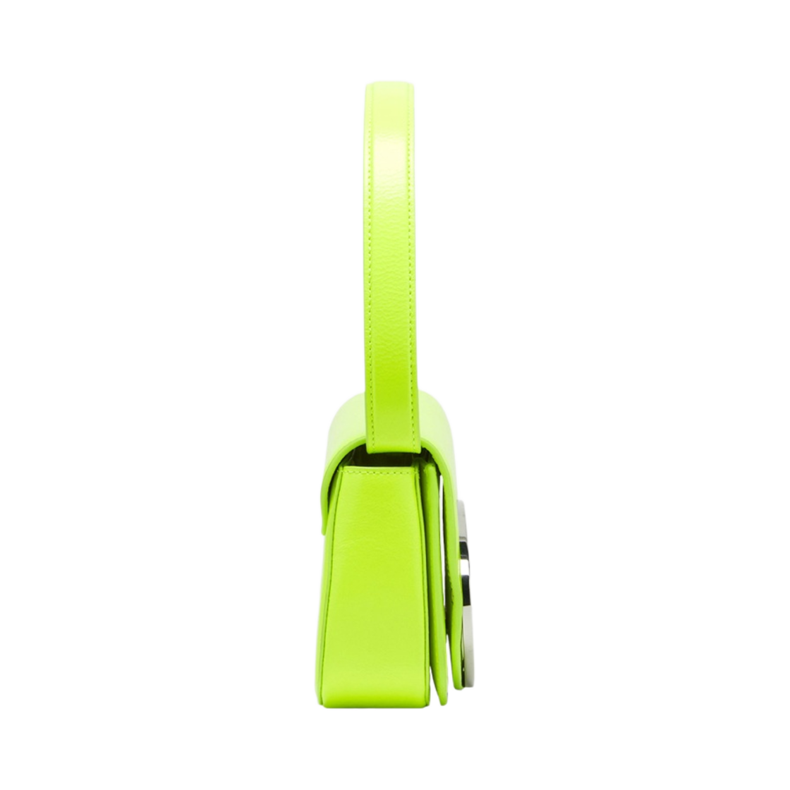 디젤 1DR 숄더백 인 네온 레더 옐로우 플루오(Diesel 1DR Shoulder Bag in Neon Leather Yellow Fluo) - 2