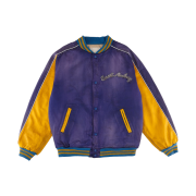 Saint Mxxxxxx x Shermer Academy Sukajan Stadium Jacket Navy Yellow - 22FW