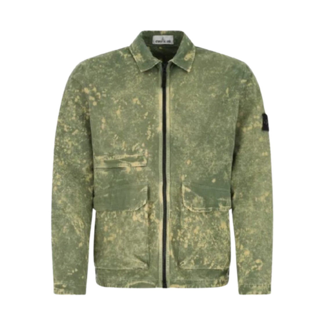 761512122-V0058 Stone Island 12122 Wappen Ripstop Off-Dye Garment Dyed Jacket Olive Green - 22SS
