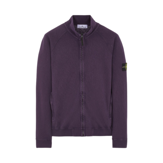 Stone Island 62460 Old Treatment Full Zip Sweatshirt Purple - 23SS