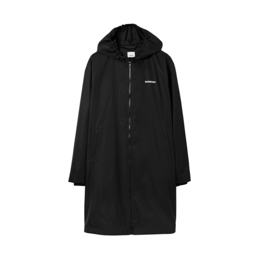 Burberry Ice Cream Print Nylon Hooded Coat Black