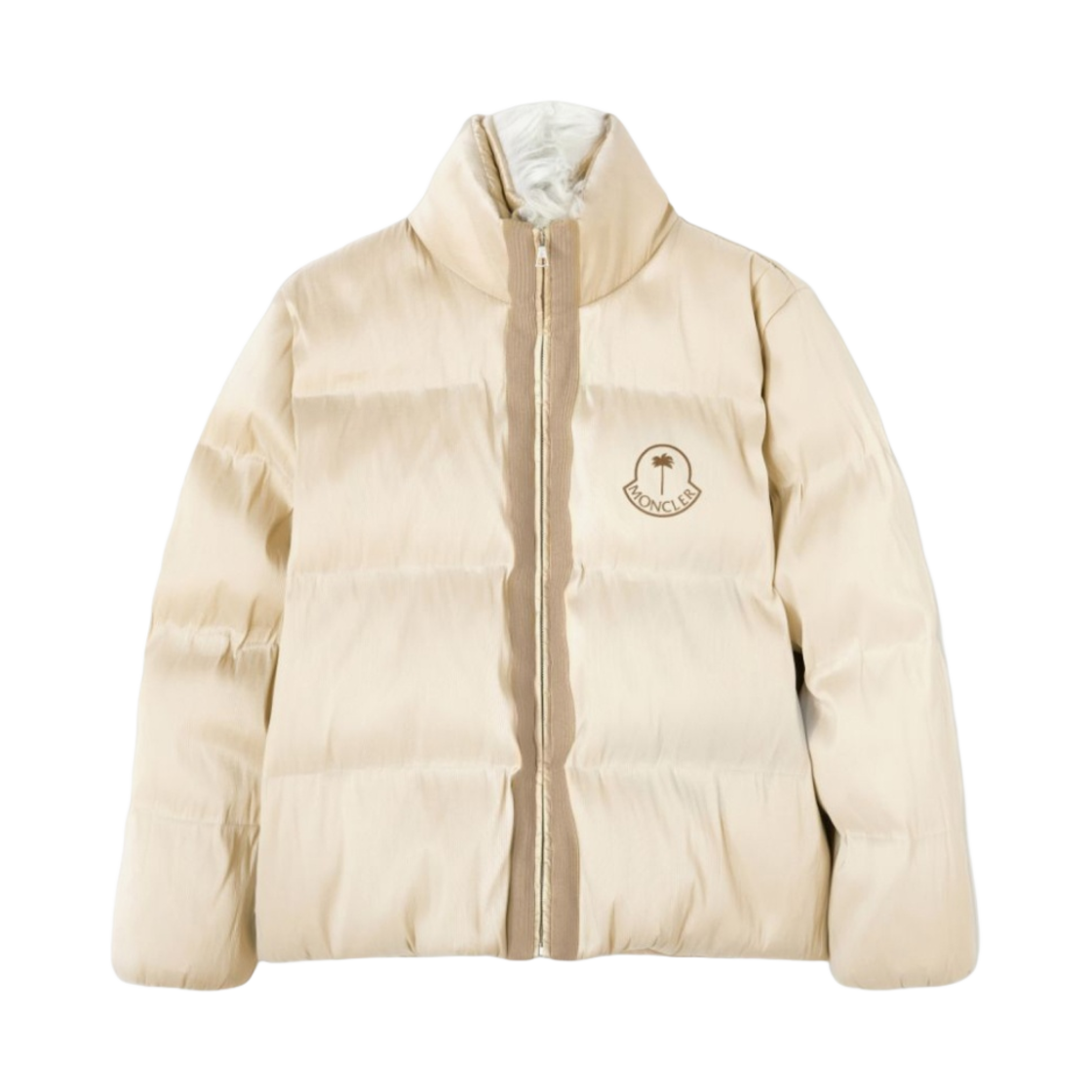 몽클레르 x 팜 엔젤스 마야 다운 자켓 오커 옐로우 - 23FW