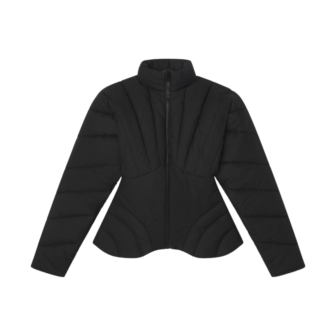 (W) 카이 스컬프티드 퍼퍼 자켓 블랙((W) Khy Sculpted Puffer Jacket Black)