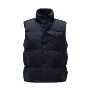 Stone Island G0223 Crinkle Reps R-NY Down Vest with Anti Drop Navy Blue - 24FW