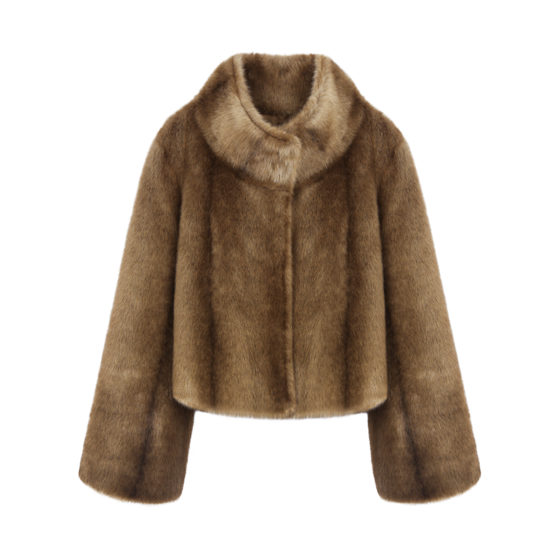 P0000BGK_NEW Haveless Joey Faux Fur Jacket Camel