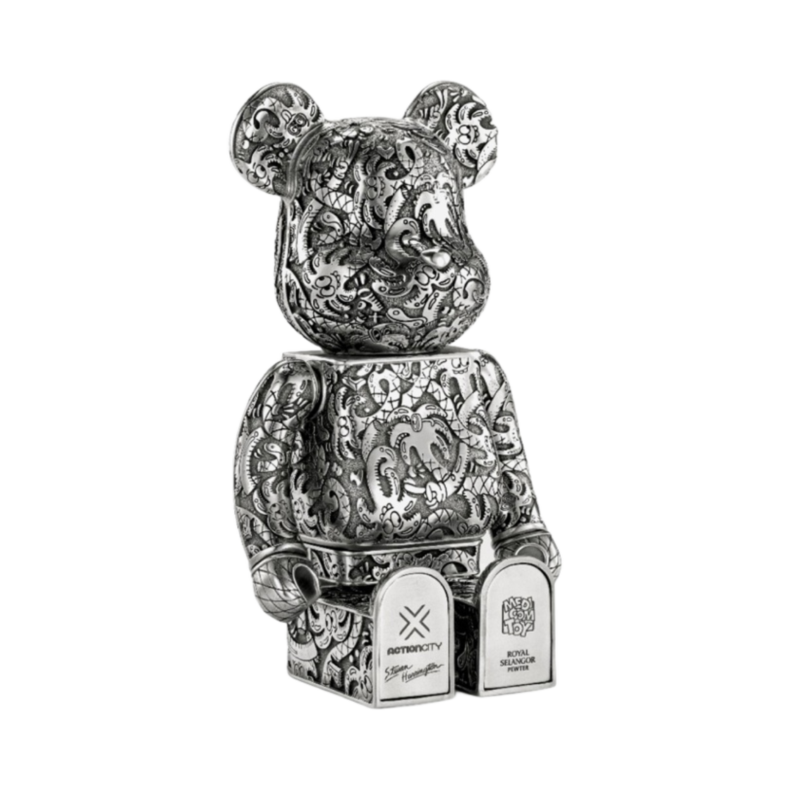 베어브릭 x 스티븐 해링턴 x 액션 시티 x 로얄 셀랑고르 메탈 400%(Bearbrick x Steven Harrington x Action City x Royal Selangor Metal 400%) - 2
