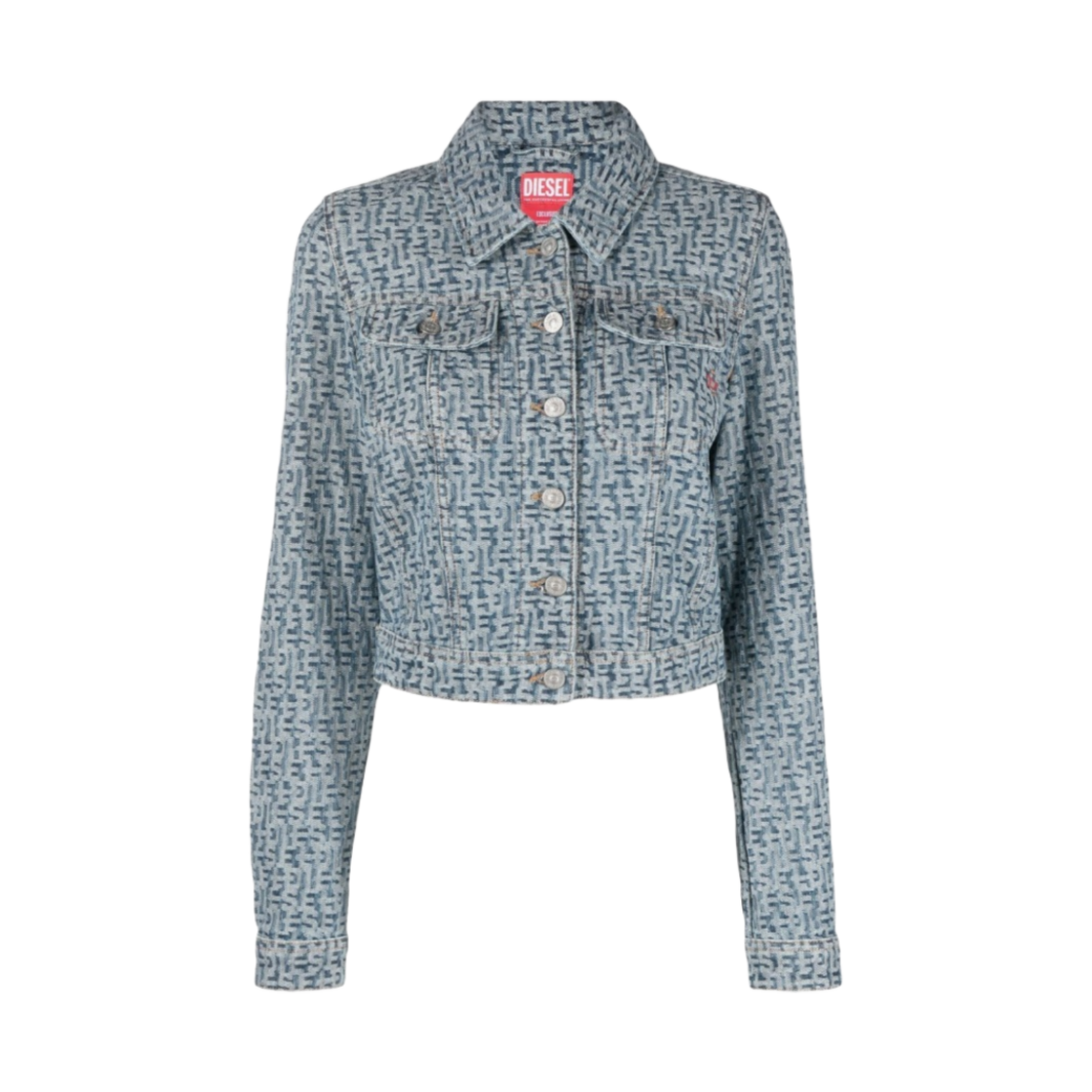 (W) 디젤 모노그램 데님 자켓 라이트 블루