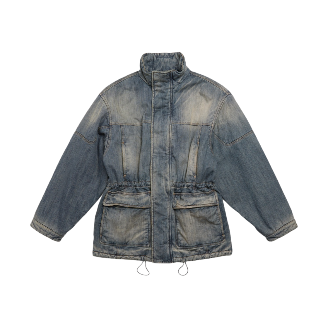 발렌시아가 데님 오버사이즈 파카 라이트 블루(Balenciaga Denim Oversized Parka Light Blue) - 1