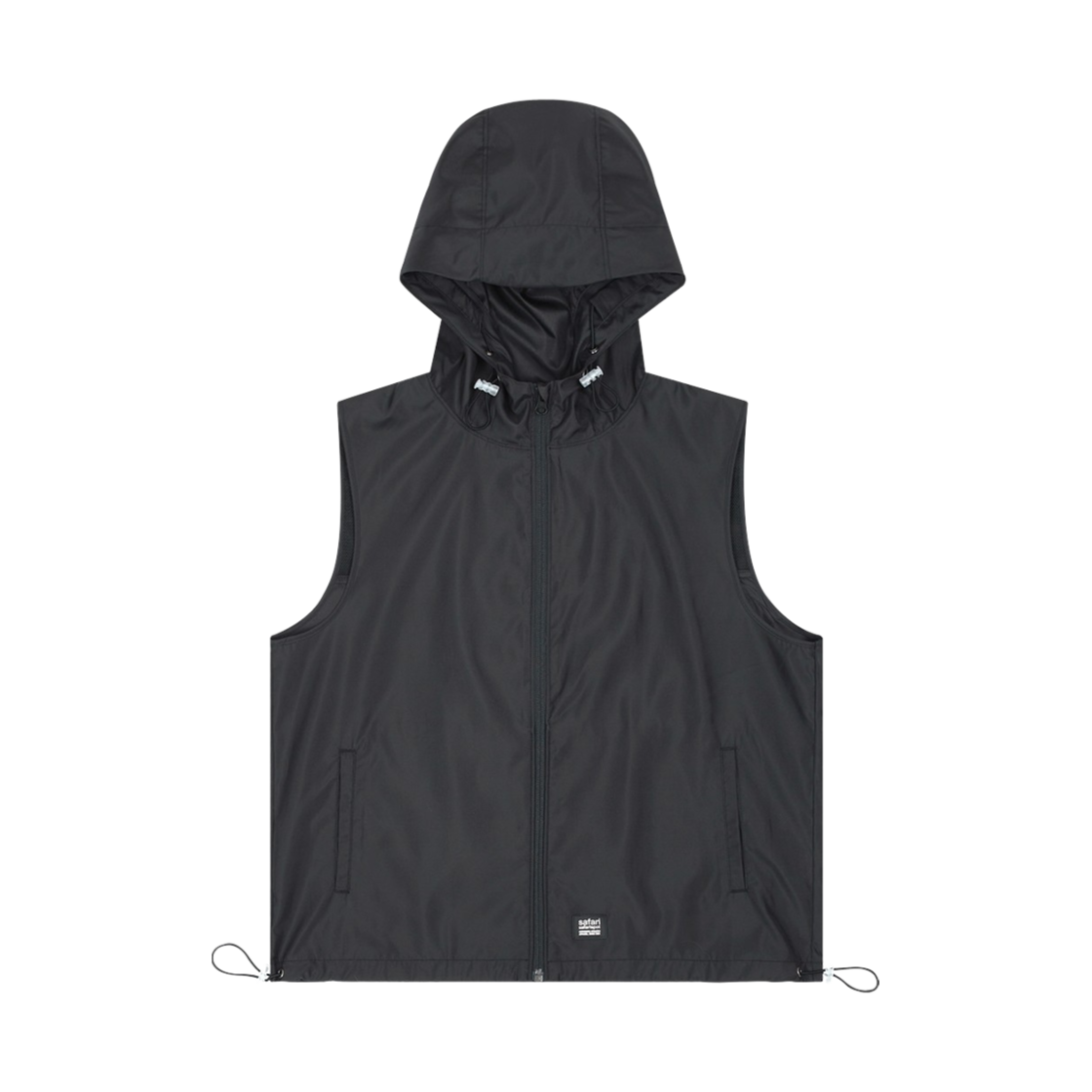 saf00577 Safarispot Authentic Light Vest Windbreaker - Black