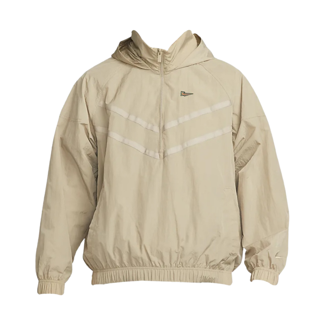 나이키 NSW 윈드러너 하프 집 라인드 후드 자켓 카키 - 아시아(Nike NSW Windrunner Half Zip Lined Hooded Jacket Khaki - Asia) - 1