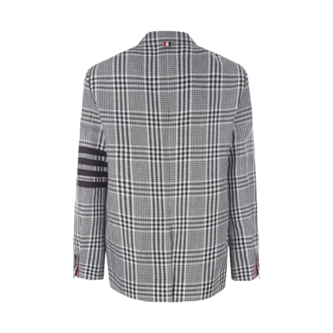 톰브라운 깅엄 프린스 오브 웨일즈 리넨 싱글 벤트 스포츠 코트 블랙 화이트(Thom Browne Gingham Prince of Wales Linen Single Vent Sport Coat Black White) - 2