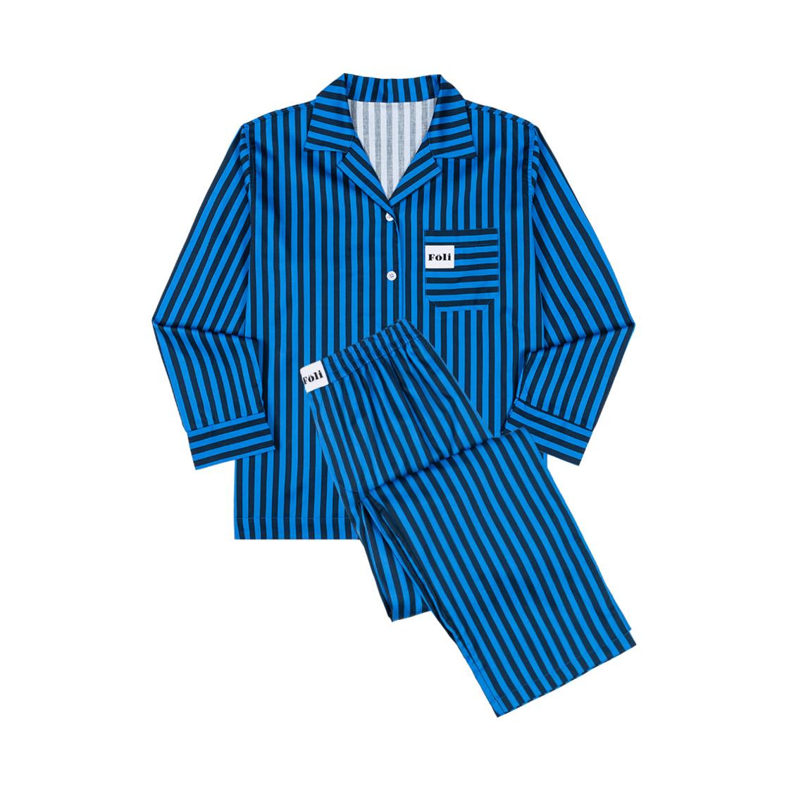 폴리 유니섹스 긴팔/긴바지 파자마세트 모어 댄 블루(Foli Unisex Long PJ Set More Than Blue)