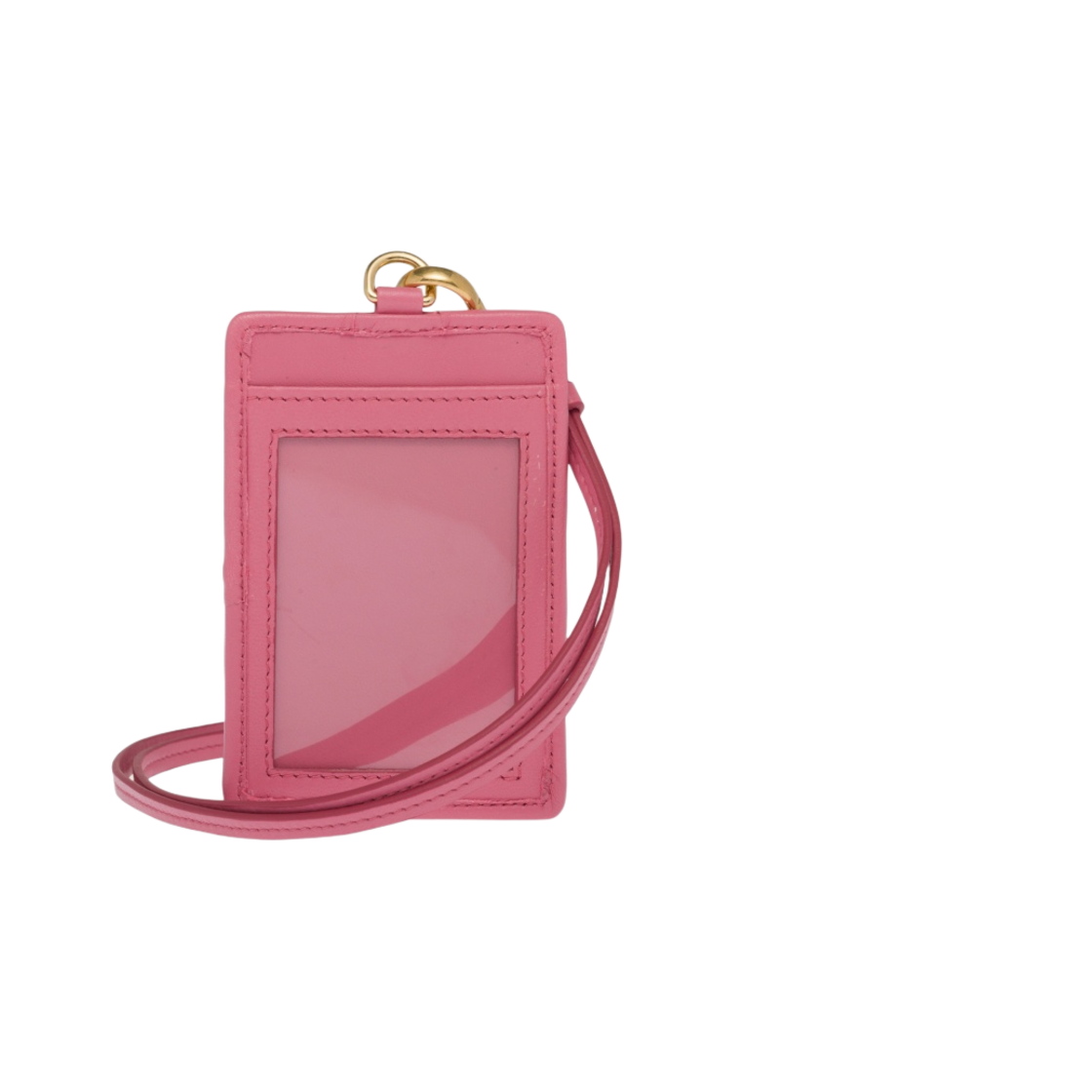 미우 미우 마틀라쎄 나파 레더 뱃지 홀더 베고니아 핑크(Miu Miu Matelasse Nappa Leather Badge Holder Begonia Pink) - 2