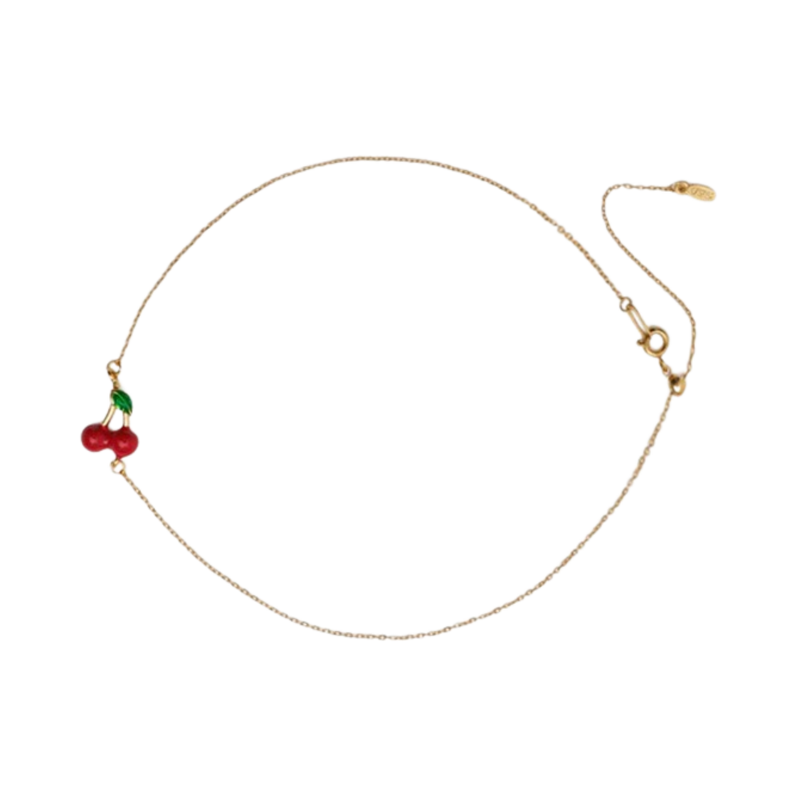 CCA_0 Vegetable Flower Studio Cherry Anklet Red