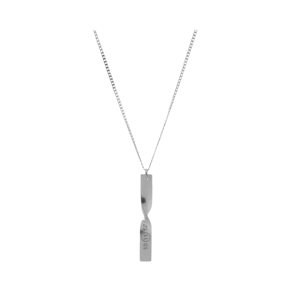 메종 마르지엘라 트위스티드 넘버 로고 바 네클리스 팔라듐