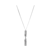 Maison Margiela Twisted Number Logo Bar Necklace Palladium