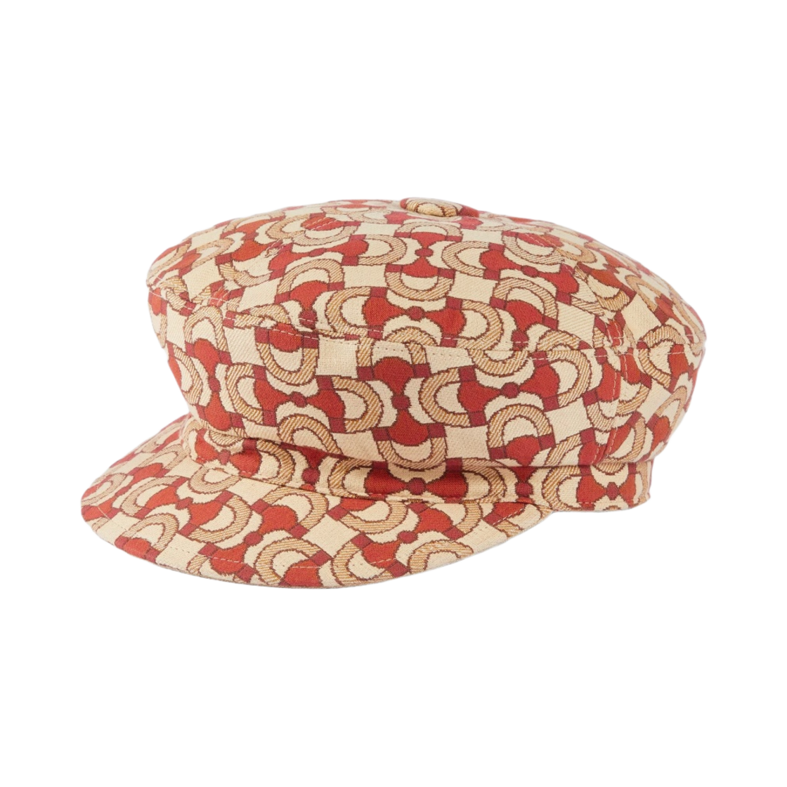 구찌 리버시블 코튼 자카드 베레모 레드 베이지(Gucci Reversible Cotton Jacquard Beret Red Beige) - 1